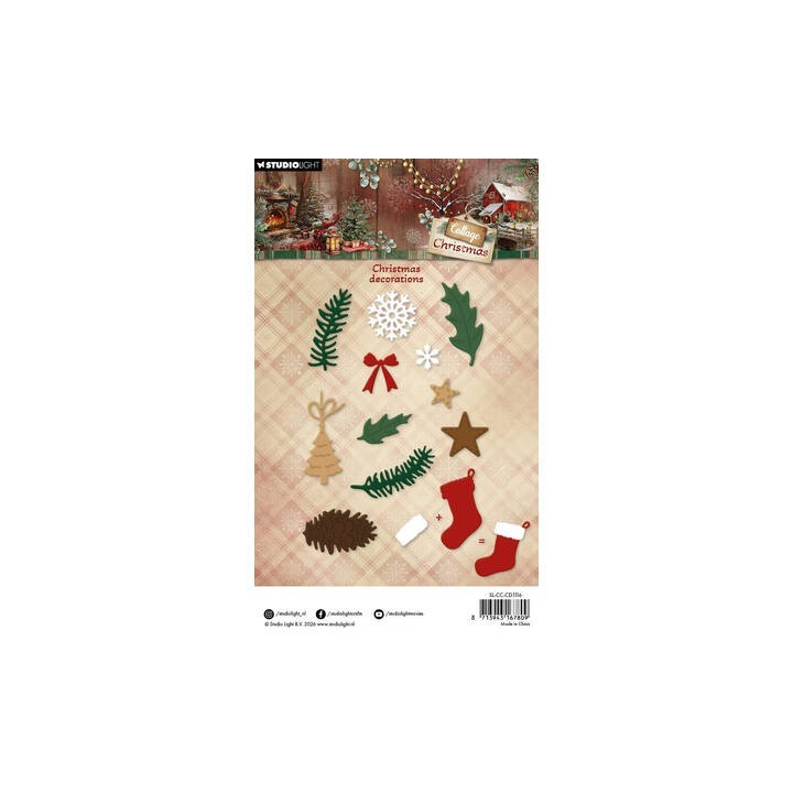 (SL-CC-CD1116)StudioLight Dies – Christmas Decorations Cottage Christmas n° 1116