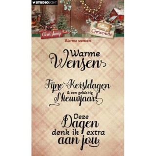 (SL-CC-STAMP959)Studio light Stamp Warme Wensen Cottage Christmas n° 959