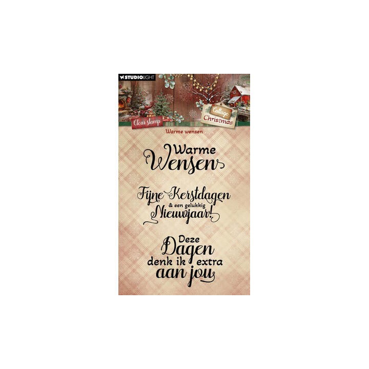 (SL-CC-STAMP959)Studio light Stamp Warme Wensen Cottage Christmas n° 959
