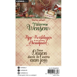 (SL-CC-STAMP959)Studio light Stamp Warme Wensen Cottage Christmas n° 959