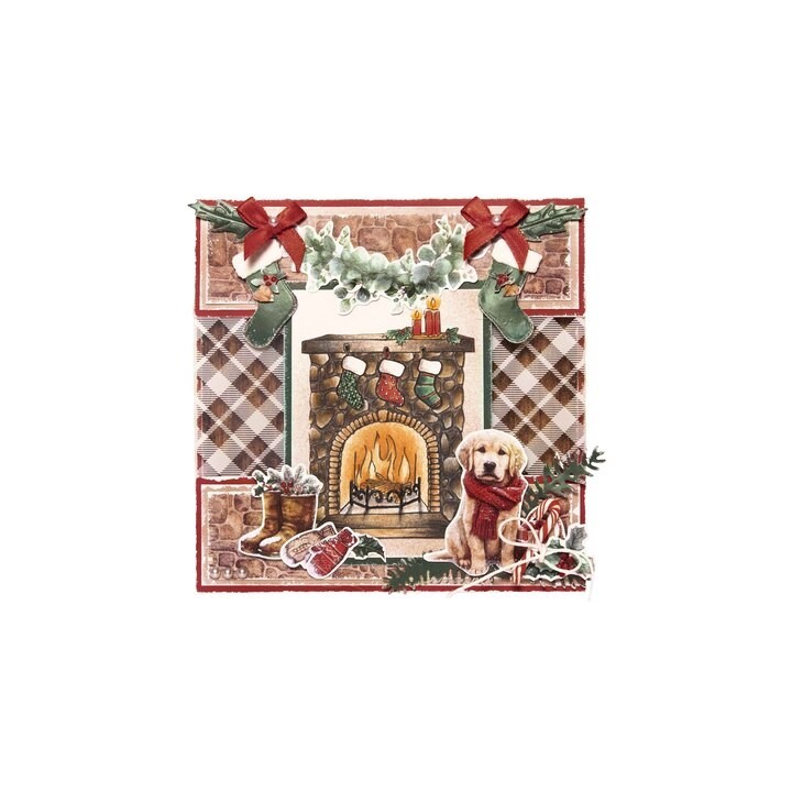 (SL-CC-STAMP957)Studio light Stamp Fireplace Cottage Christmas n° 957