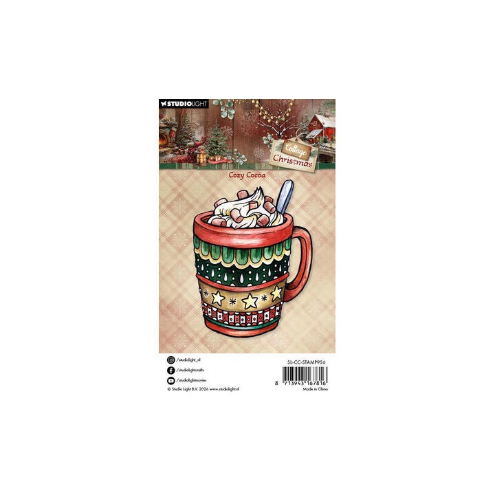(SL-CC-STAMP956)Studio light Stamp Cozy Cocoa Cottage Christmas n° 956
