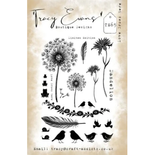 (TE065)Tracy Evans Love Grows Here A5 Stamp