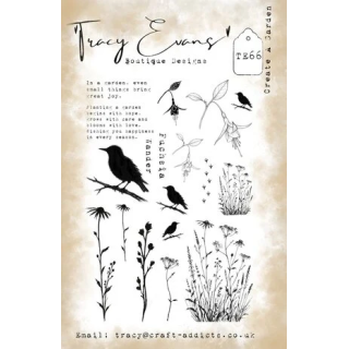 (TE066)Tracy Evans Create A Garden A5 Stamp