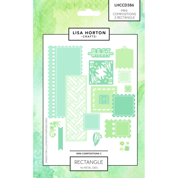 (LHCCD386)Lisa Horton Crafts - Mini Compositions - Dies - Set 2 - Rectangle