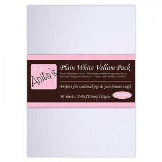 (ANT 162005)Anita's A5 PARCHMENT white (10 SHEETS) 120grs