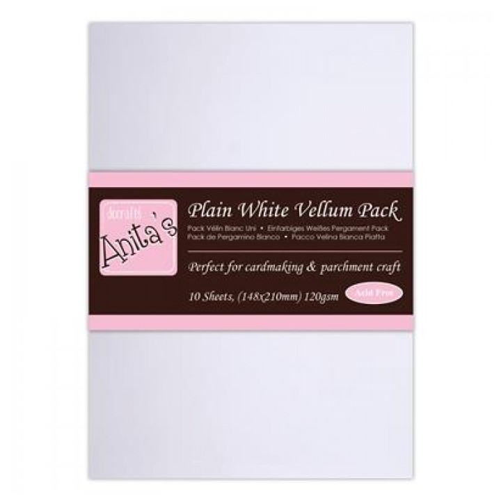 (ANT 162005)Anita's A5 PARCHMENT white (10 SHEETS) 120grs