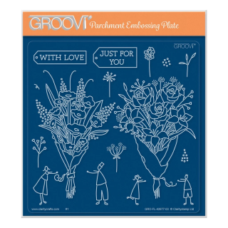 (GRO-FL-42677-03)Groovi Plate A5 Barbara's SHAC Bouquet