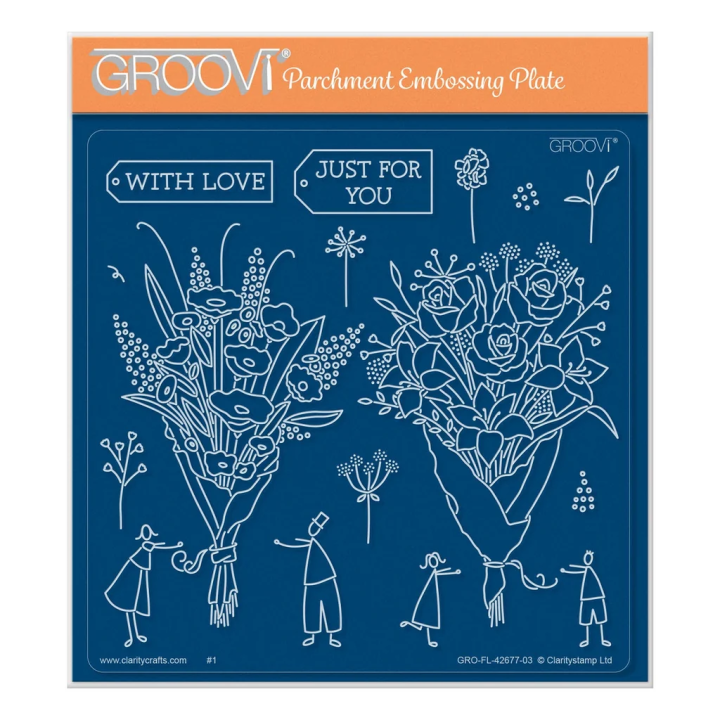 (GRO-FL-42677-03)Groovi Plate A5 Barbara's SHAC Bouquet