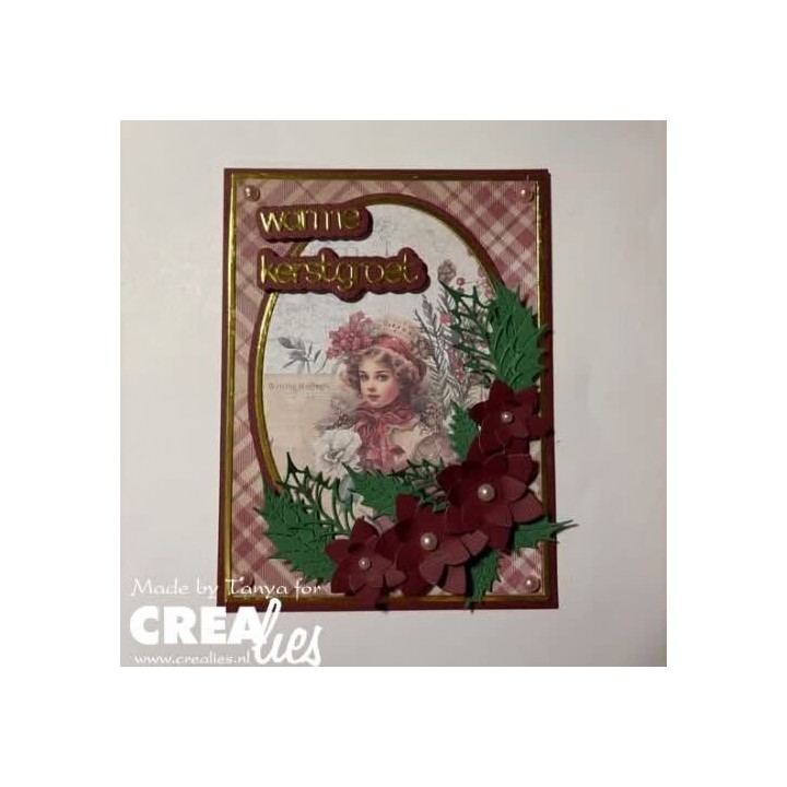 (CLDD77)Crealies Duo Dies No. 77 Leaves 22 Open Holly Leaf