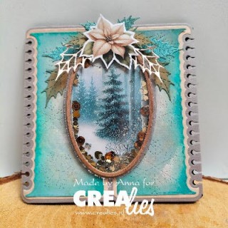 (CLSET77A)Crealies Set of 3 Dies No. 77A Leaves 22 Solid Holly with Stitchline (Mirror Image)