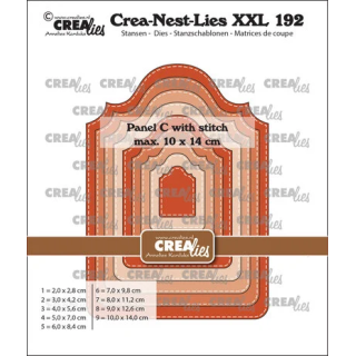 (CLNestXXL192)Crea-Nest-Lies XXL Dies Panel C with Stitch