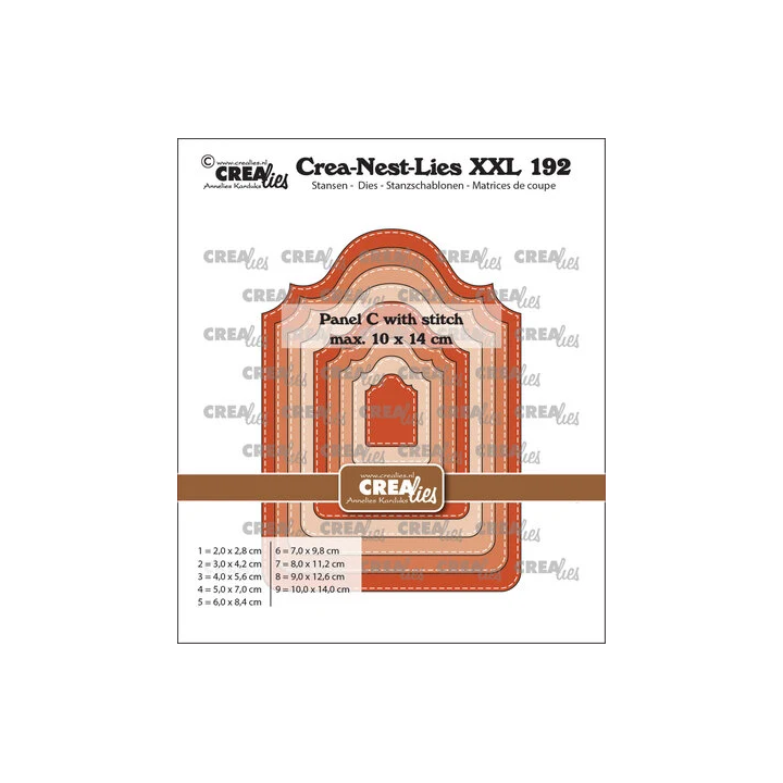 (CLNestXXL192)Crea-Nest-Lies XXL Dies Panel C with Stitch