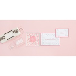 (24038)Martha Stewart stamp set around the page calligraphy doil