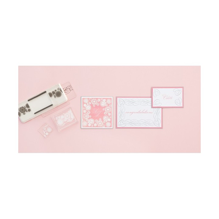 (24038)Martha Stewart stamp set around the page calligraphy doil