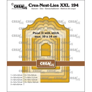 (CLNestXXL194)Crea-Nest-Lies XXL Dies Panel D with Stitch