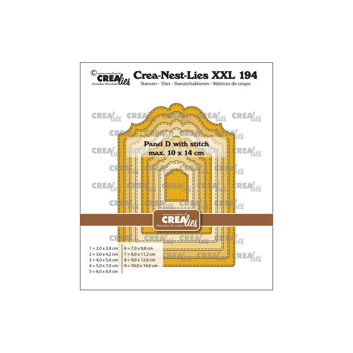 (CLNestXXL194)Crea-Nest-Lies XXL Dies Panel D with Stitch