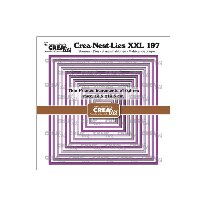 (CLNestXXL197)Crea-Nest-Lies XXL Dies Thin Frames Squares Smooth