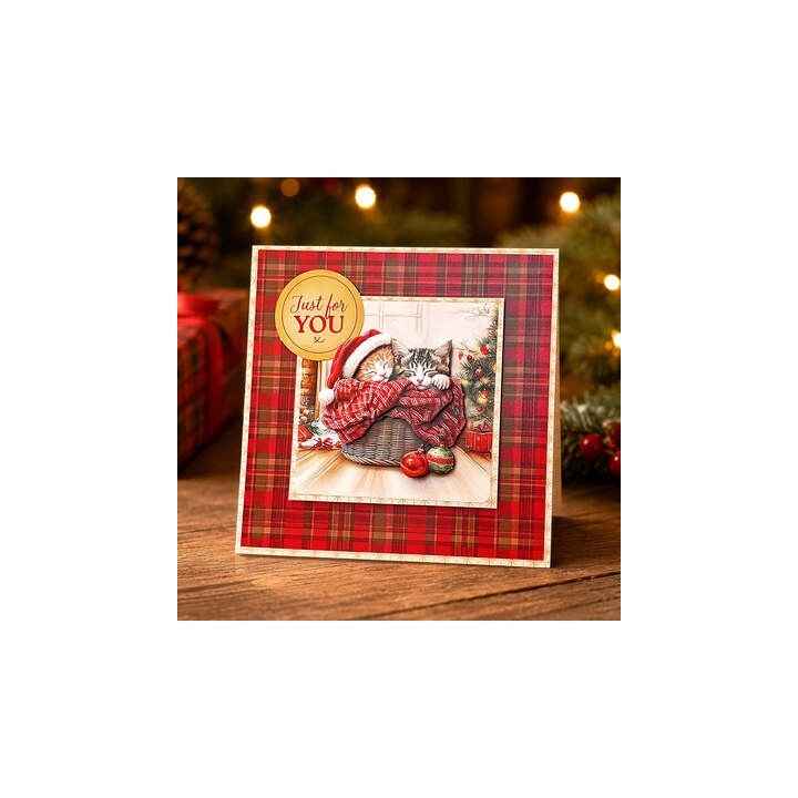 (11-DCD7004)Katy Sue Designs Christmas Cats Die Cut and Decoupage Collection