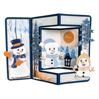(COL1596)Collectables Bonshommes de neige joyeux by Marleen