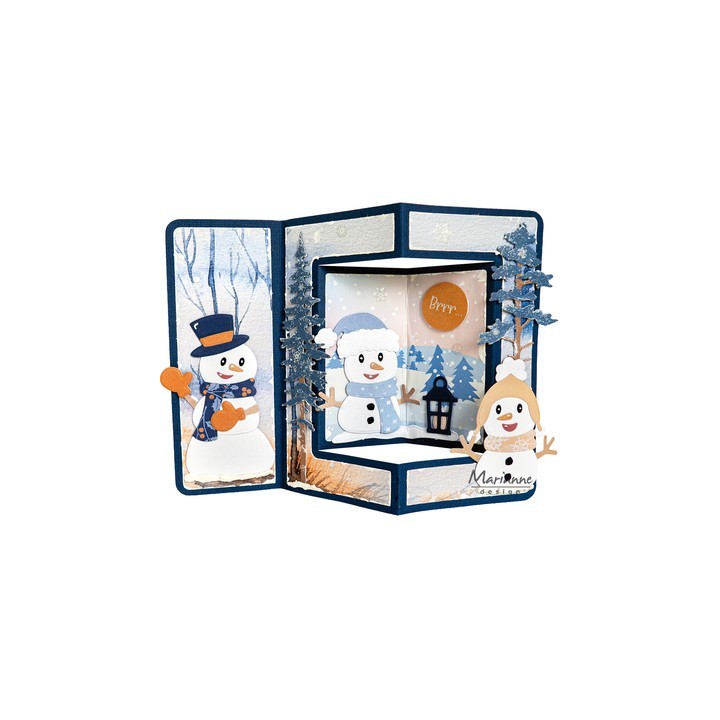 (COL1596)Collectables Bonshommes de neige joyeux by Marleen