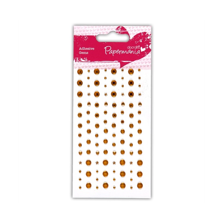 (PMA-351408)Adhesive stones - 104pcs - Gold