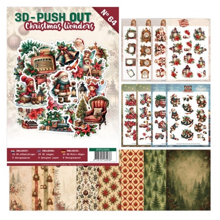 (3DPO10064)3D Push-Out Book 64 - Christmas Wonders
