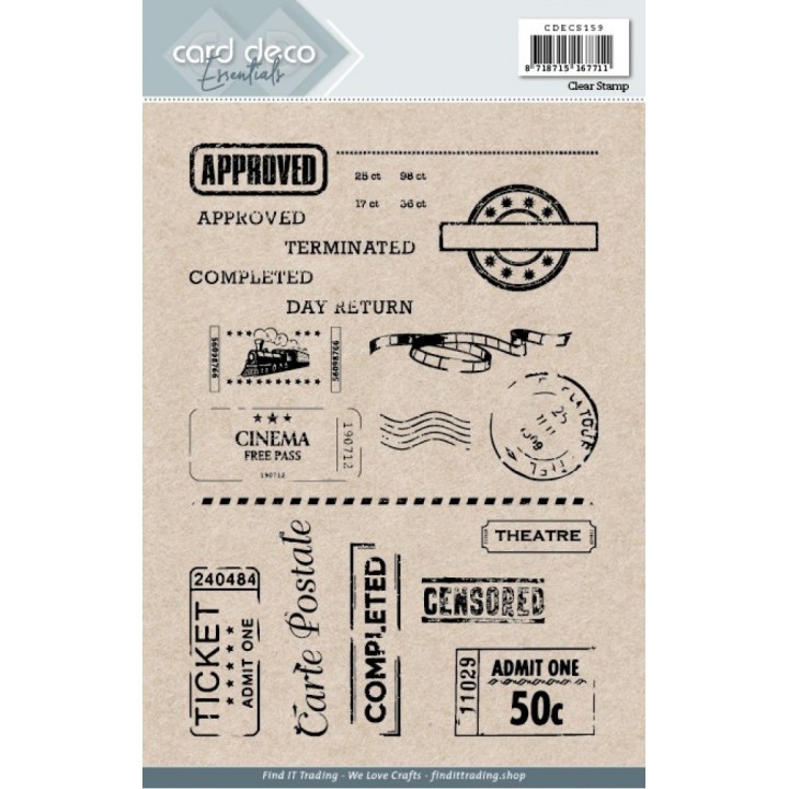 (CDECS1589)Card Deco Essentials - Clear Stamps - A5 Tickets