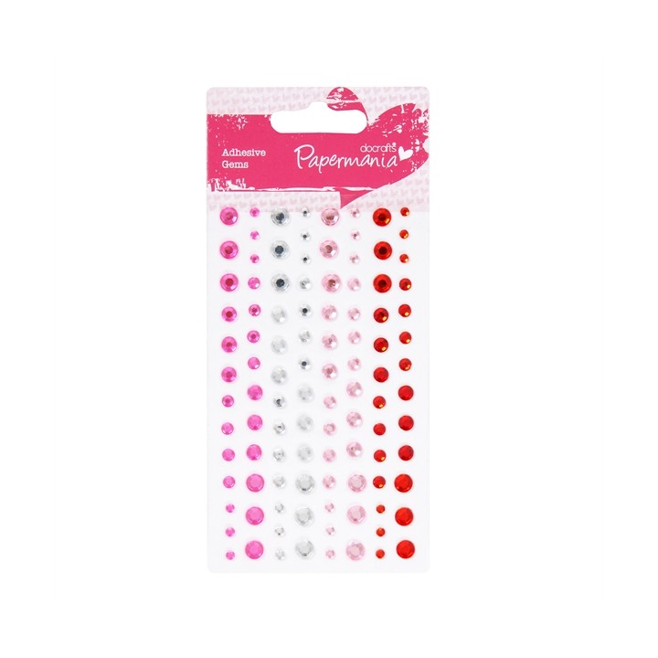 (PMA-351413)Adhesive strass - 104pcs - rouge