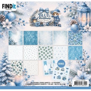 (BBPP10048)Paperpack - Berries Beauties - Blue Christmas 20 x 20 cm