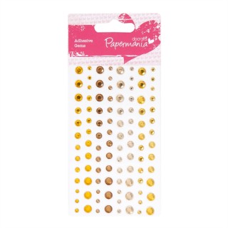 (PMA-351414)Adhesive stones - 104pcs - sunshine