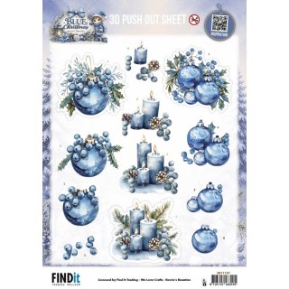 (SB11157)3D Pushout Sheet - Berries Beauties - Blue Christmas - Christmas Feelings