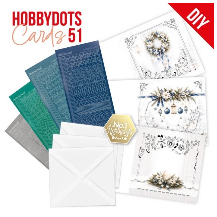 (DODOPP051)Hobbydots Cards 51 - Blue Christmas Serenity