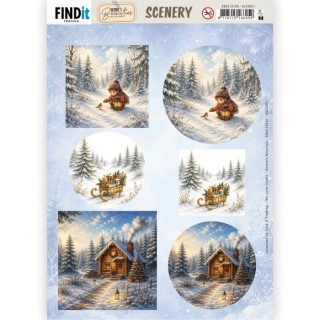 (BBSC10135)Scenery Push out - Berries Beauties - Good Old Christmas
