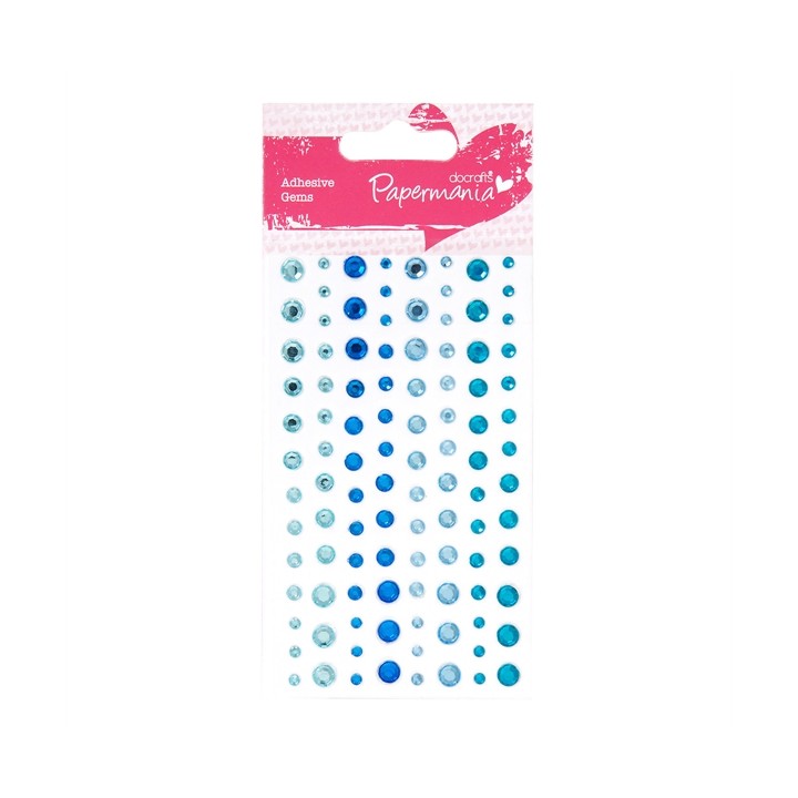 (PMA-351416)Adhesive strass - 104pcs - bleu