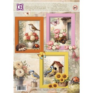 (SFRAME-003)3D Creative CutOuts StoryFrames - My Happy Little Garden (3 cards)