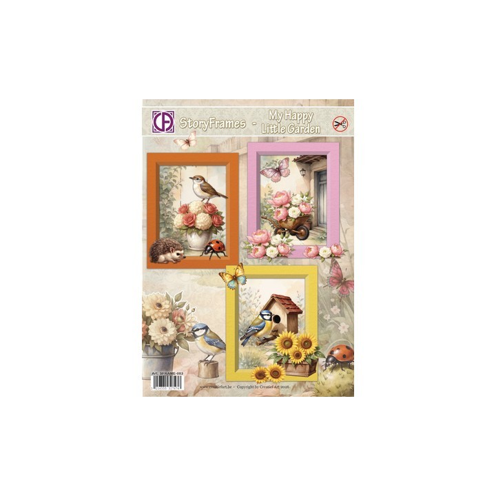 (SFRAME-003)3D Creative CutOuts StoryFrames - My Happy Little Garden (3 cards)