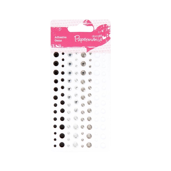 (PMA-351418)Adhesive strass - 104pcs - monochrome