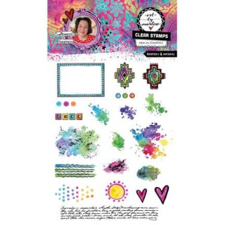 (ABM-26-STAMP965)Studio light Stamp Splatters & Patterns Art by Marlene n° 965