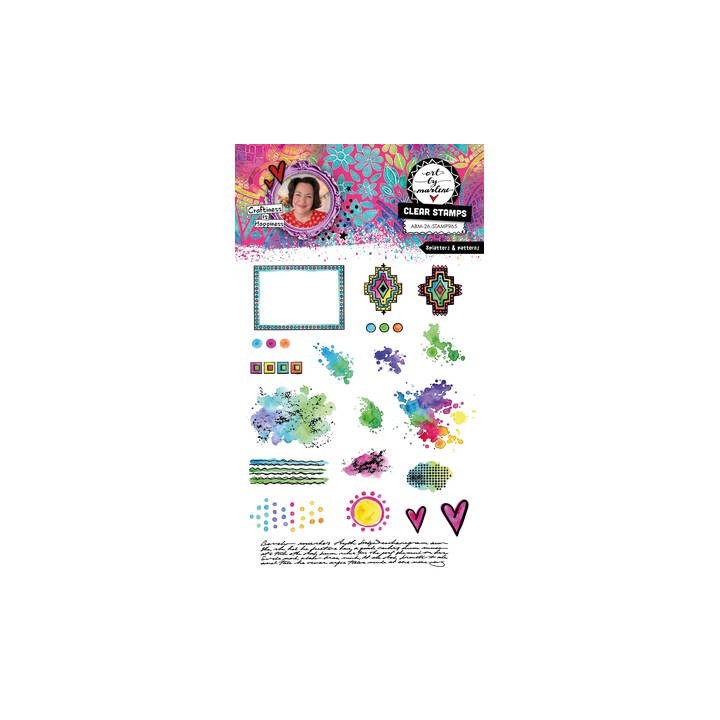 (ABM-26-STAMP965)Studio light Stamp Splatters & Patterns Art by Marlene n° 965