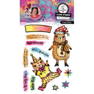 (ABM-26-STAMP966)Studio light Stamp A Bear Party Art by Marlene n° 966