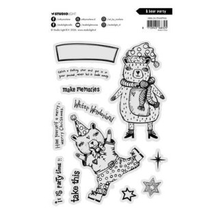 (ABM-26-STAMP966)Studio light Stamp A Bear Party Art by Marlene n° 966