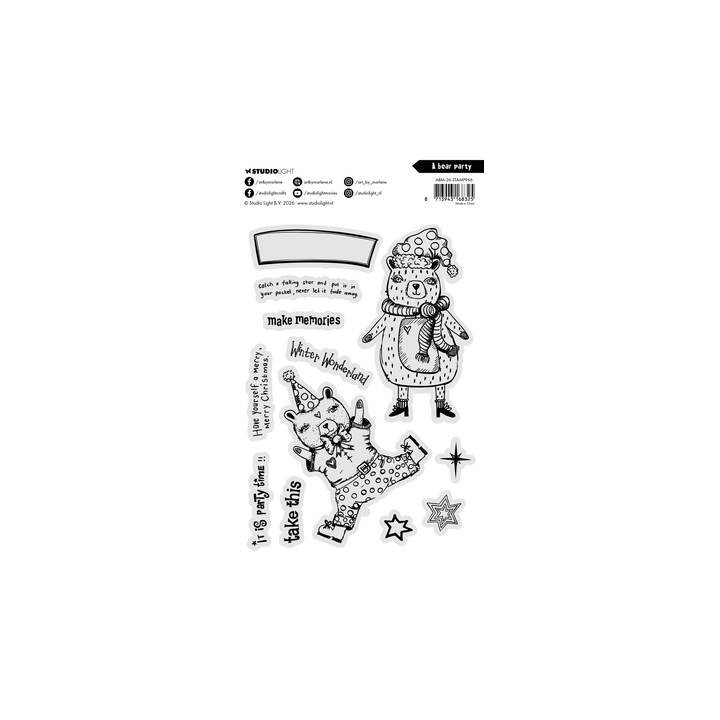 (ABM-26-STAMP966)Studio light Stamp A Bear Party Art by Marlene n° 966