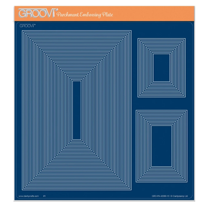 (GRO-PA-42680-15)Groovi Plate A4 Nested Rectangles & Panels