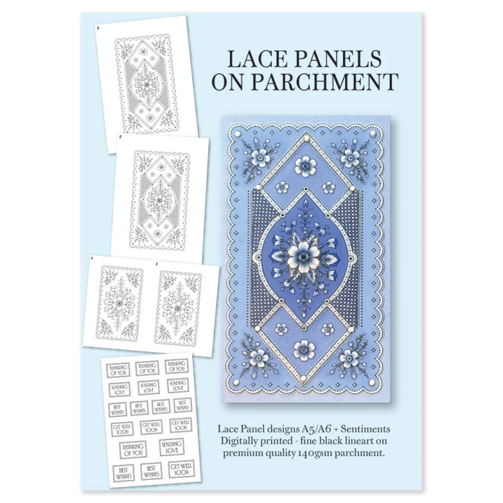 (ACC-CA-32081-XX)Clarity Lace Panels on Parchment (Printed Parchment Collection)