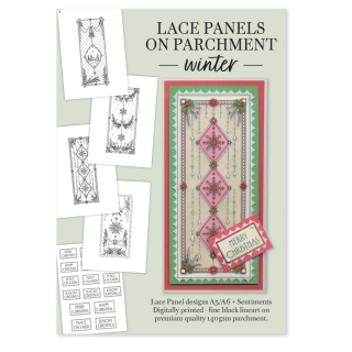 (ACC-CA-32083-XX)Clarity Lace Panels on Parchment - Winter (Printed Parchment Collection)
