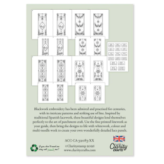 (ACC-CA-32083-XX)Clarity Lace Panels on Parchment - Winter (Printed Parchment Collection)