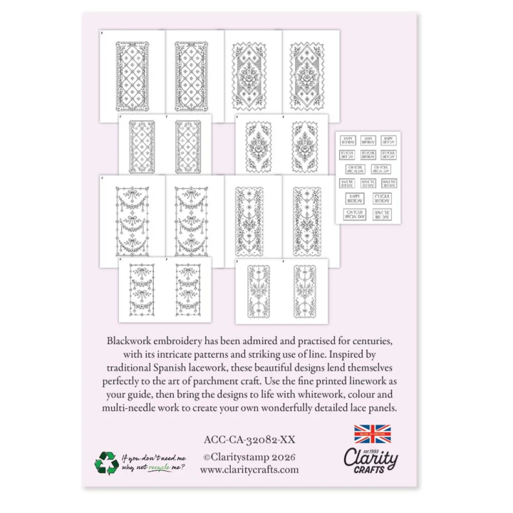(ACC-CA-32082-XX)Clarity Lace Panels on Parchment - Spring (Printed Parchment Collection)