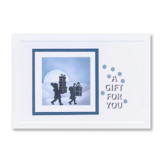 (STA-CH-12407-A5)Claritystamp Wee Christmas Friends & Family Silhouettes - Christmas Wonder A5 Stamp Set