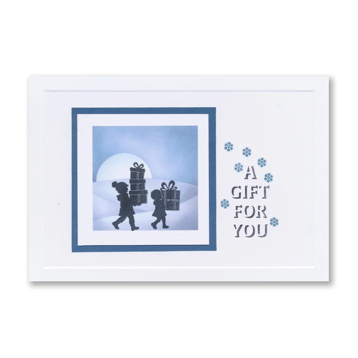 (STA-CH-12407-A5)Claritystamp Wee Christmas Friends & Family Silhouettes - Christmas Wonder A5 Stamp Set
